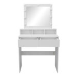 Τουαλέτα κρεβατοκάμαρας Virna με led λευκό 80x40x145εκ - Image 5