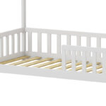 Παιδικό κρεβάτι Bambie με κιγκλίδωμα τ. Montessori ξύλο πεύκου λευκό 90x190εκ - Image 6