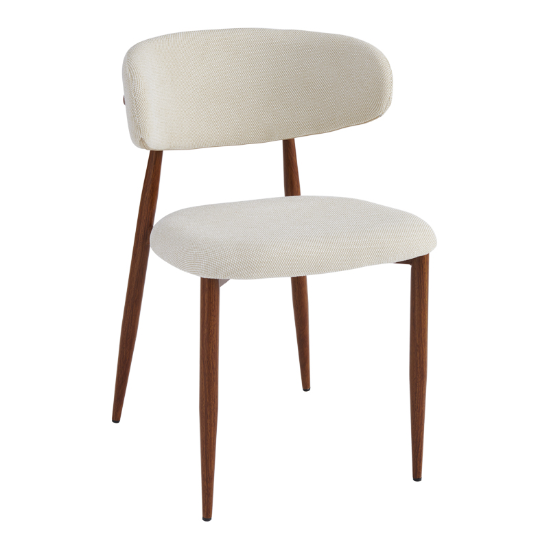 product_pako_413-000012 Καρέκλα Moss ύφασμα μπεζ - καρυδι μεταλλικά πόδια 53x50x76εκ (Σετ 4 τεμαχίων) - Image 1