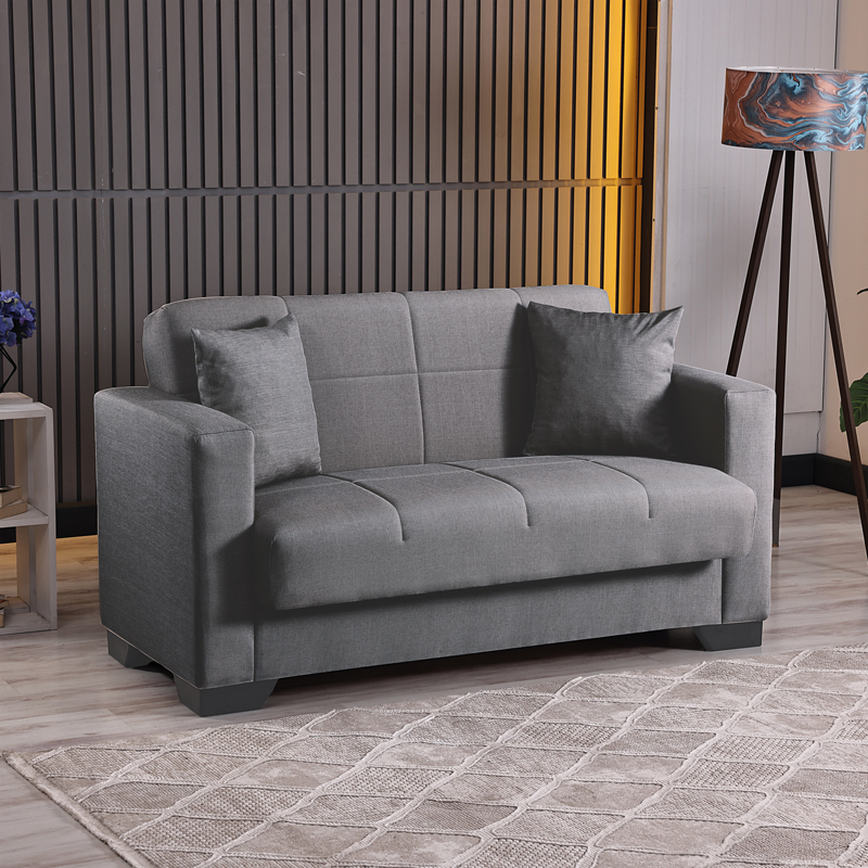 product_pako_418-000021 Καναπές Κρεβάτι διθέσιος Modesto με αποθηκευτικό χώρο γκρι ύφασμα 153x84x86εκ - Image 1