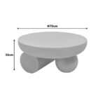 Τραπέζι σαλονιού Mikawa MGO κρέμ Φ70x34εκ - Image 6