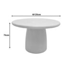 Τραπέζι Cocedo MGO κρέμ Φ120x76εκ - Image 4