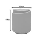 Βοηθητικό τραπέζι Fortox MGO cappuccino Φ40x49.5εκ - Image 5