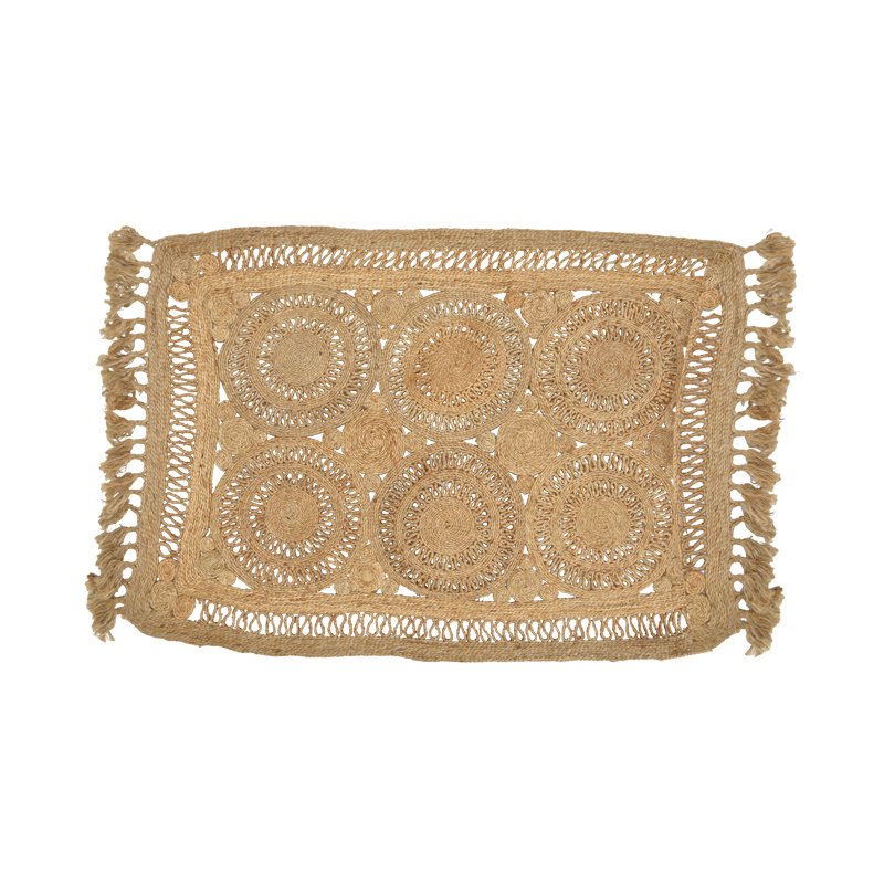 product_pako_432-000007 Χαλί Adena γιούτα με κρόσσια σε φυσική απόχρωση 180x120εκ - Image 1