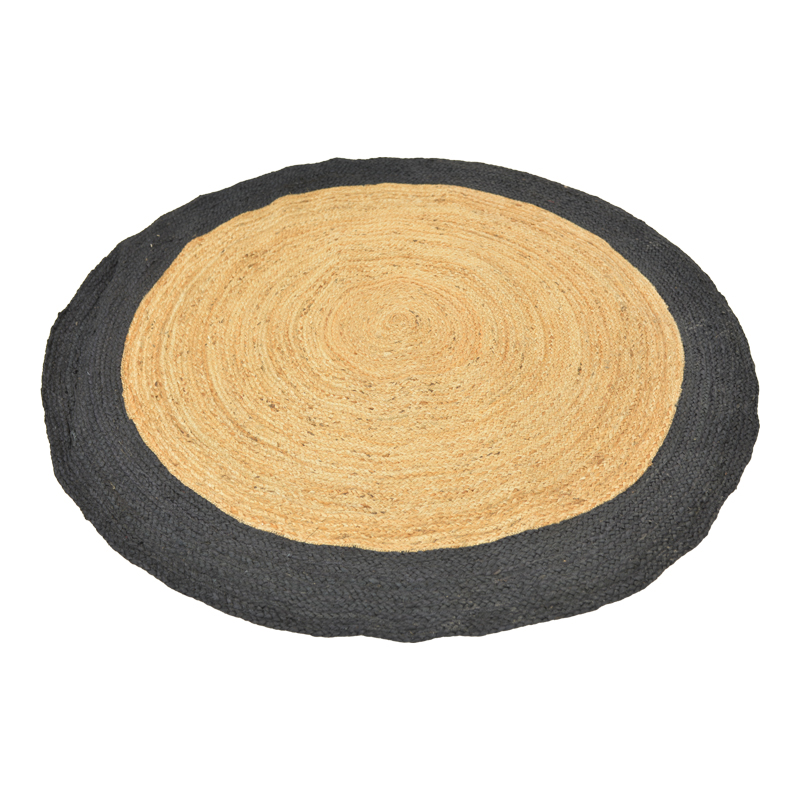 product_pako_432-000018 Χαλί Tefeton μαύρο γιούτα με φυσική απόχρωση Φ150εκ - Image 1