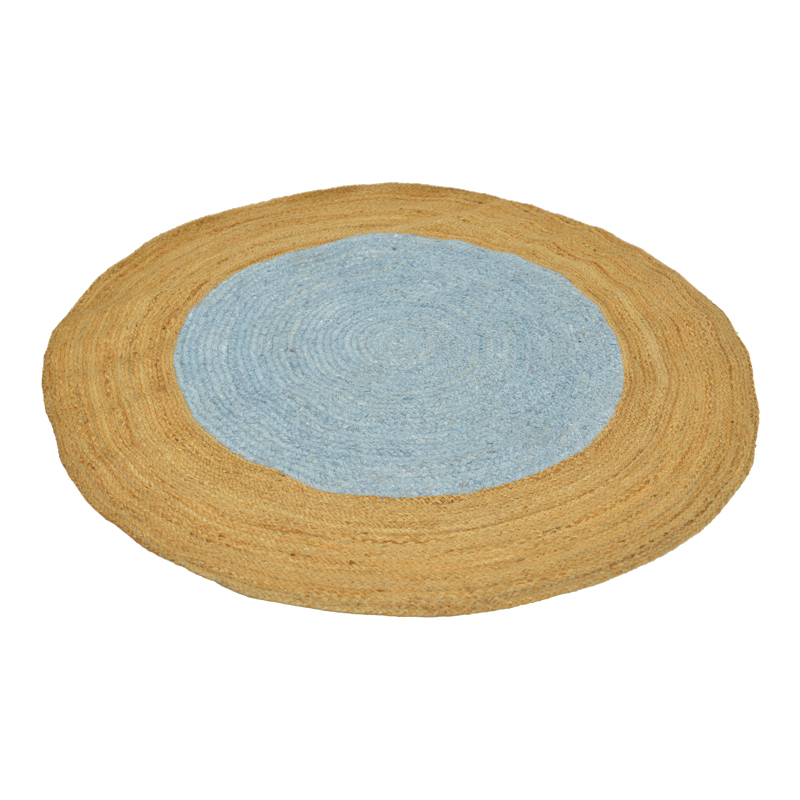 product_pako_432-000019 Χαλί Nebon μπλε με φυσική απόχρωση γιούτα Φ150εκ - Image 1