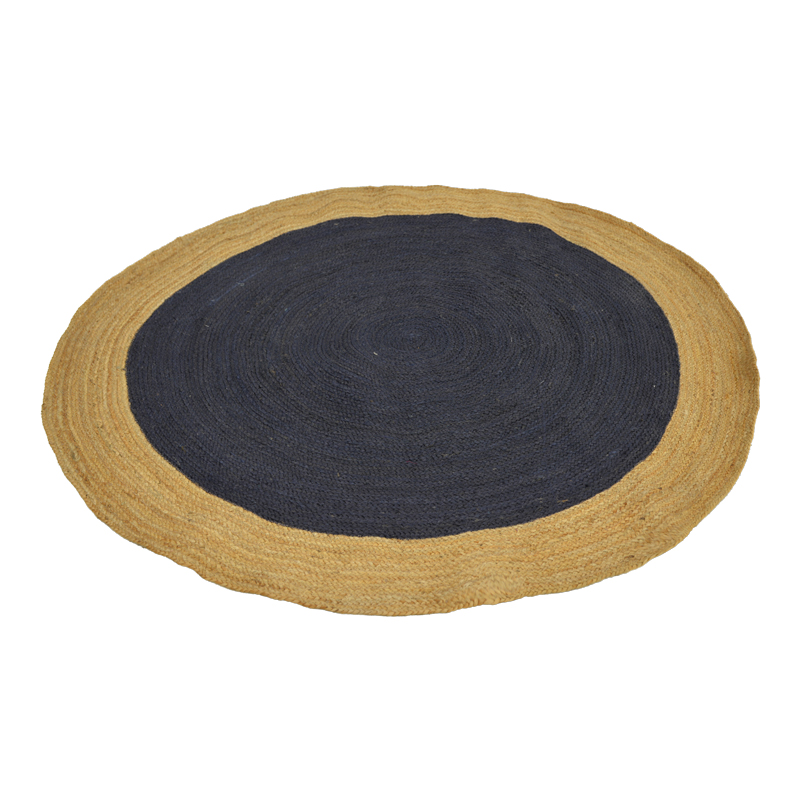 product_pako_432-000021 Χαλί Dando σκούρο μπλε με φυσική απόχρωση γιούτα Φ150εκ - Image 1