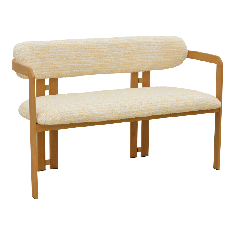 product_pako_029-000460 Καναπές διθέσιος Berdona μαύρο με μπεζ ύφασμα-μεταλλικό πόδι σε φυσική απόχρωση 120x47x78εκ - Image 1