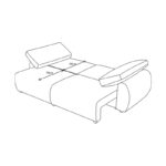 Kαναπές-κρεβάτι τριθέσιος Hungie υφασμα μπεζ 250x92x89εκ - Image 7