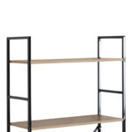 Βιβλιοθήκη Manlo oak με μαύρο μέταλλο 58.6x23.5x144εκ - Image 4