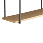 Ραφιέρα τοίχου Fema oak με μαύρο μέταλλο 60x20x52εκ - Image 4