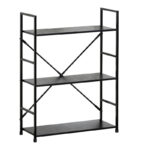 Βιβλιοθήκη-ραφιέρα Manlo μαύρο μέταλλο 58.6x23.5x80εκ - Image 2