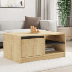 Τραπέζι σαλονιού Narli σε oak απόχρωση 90x60x45εκ