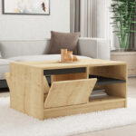 Τραπέζι σαλονιού Narli σε oak απόχρωση 90x60x45εκ - Image 4