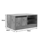 Τραπέζι σαλονιού Narli σε oak απόχρωση 90x60x45εκ - Image 6
