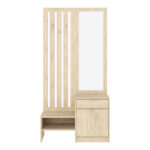 Έπιπλο εισόδου με καθρέπτη Citra sonoma 100x34.3x199.5εκ - Image 2