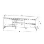 Έπιπλο τηλεόρασης Belka κρεμ με oak 155x45x53,6εκ - Image 3