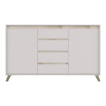 Μπουφές Belka κρεμ με oak 155x45x93,7εκ - Image 2