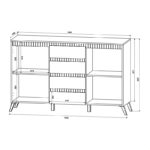 Μπουφές Belka κρεμ με oak 155x45x93,7εκ - Image 3