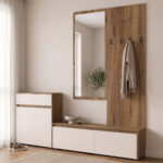 Έπιπλο εισόδου Ansia καρυδί oak 210x44,7x175εκ
