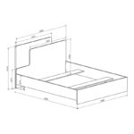 Κρεβάτι διπλό Lucabel κρεμ 160x200εκ - Image 3