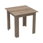 Τραπεζαρία Manka-Parker σετ 3τεμ mdf σε μαύρη-sonoma truffle απόχρωση 80x80x77εκ - Image 3