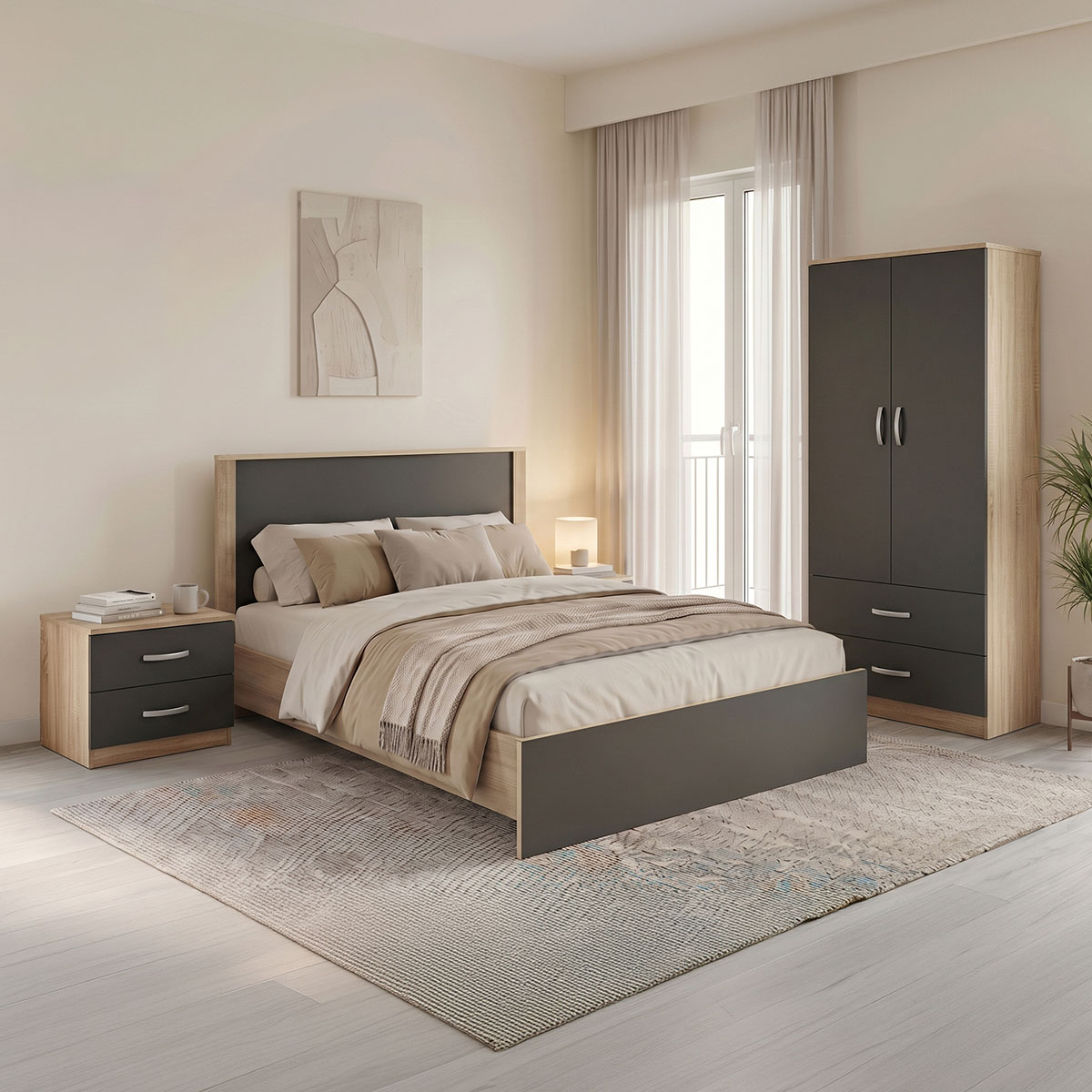 product_pako_200-002027 Φοιτητικό πακέτο επίπλων κρεβατοκάμαρας Muse σετ 3τεμ - Image 1