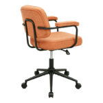 Καρέκλα γραφείου Leberta terracotta ύφασμα 64x63,5x86-96εκ - Image 3