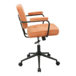 Καρέκλα γραφείου Leberta terracotta ύφασμα 64x63,5x86-96εκ - Image 4