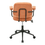 Καρέκλα γραφείου Leberta terracotta ύφασμα 64x63,5x86-96εκ - Image 6