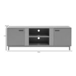 Έπιπλο τηλεόρασης Polenio taupe με φυσικό 150x40x53εκ - Image 4