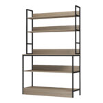 Επιδαπέδια ραφιέρα Oranis sonoma-μαύρο 105x38x165εκ - Image 4