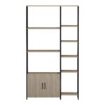 Επιδαπέδια ραφιέρα Ranea sonoma-μαύρο 85x32x150εκ - Image 3