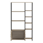 Επιδαπέδια ραφιέρα Ranea sonoma-μαύρο 85x32x150εκ - Image 6
