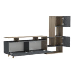 Σύνθετο σαλονιού Defry sonoma-ανθρακί 177.5x31.5x110εκ - Image 2