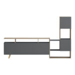 Σύνθετο σαλονιού Defry sonoma-ανθρακί 177.5x31.5x110εκ - Image 4