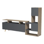 Σύνθετο σαλονιού Defry sonoma-ανθρακί 177.5x31.5x110εκ - Image 5