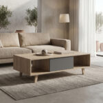 Τραπέζι σαλονιού Elonza sonoma-ανθρακί 120x60x36εκ