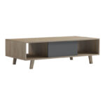 Τραπέζι σαλονιού Elonza sonoma-ανθρακί 120x60x36εκ - Image 3