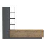 Σύνθετο σαλονιού Tilveo oak-ανθρακί 230x41.5x180εκ - Image 4