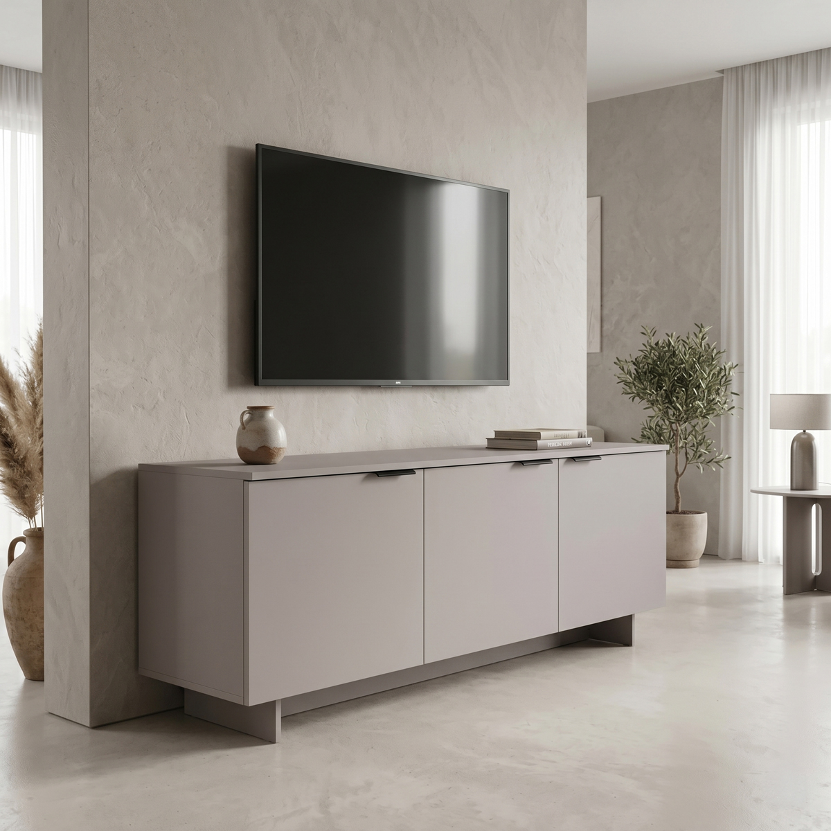 product_pako_230-000277 Έπιπλο τηλεόρασης Beldon γκρι 150x42x55εκ - Image 1