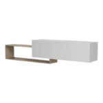 Έπιπλο τηλεόρασης επιτοίχιο Olande sonoma-λευκό 210x35x48εκ - Image 5