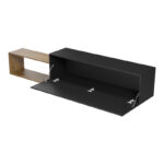 Έπιπλο τηλεόρασης επιτοίχιο Olande oak-μαύρο 210x35x48εκ - Image 2
