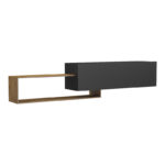 Έπιπλο τηλεόρασης επιτοίχιο Olande oak-μαύρο 210x35x48εκ - Image 3
