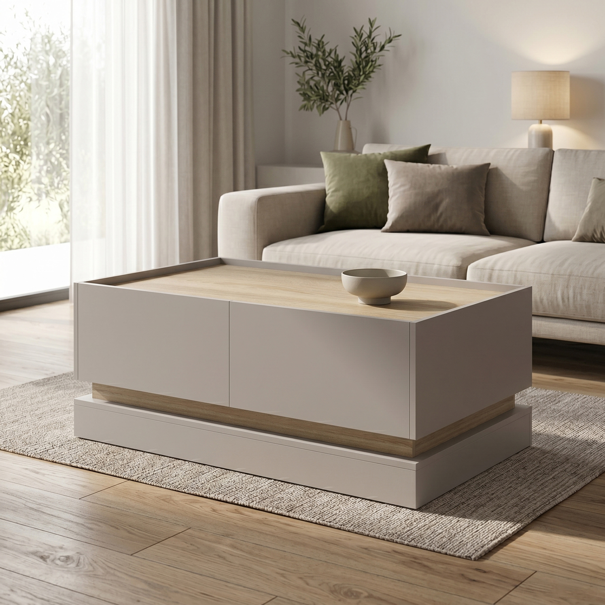 product_pako_230-000288 Τραπέζι σαλονιού Wendo γκρι-sonoma 97x60x40εκ - Image 1