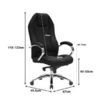 Καρέκλα γραφείου διευθυντή Ionia μαύρο PU 67x49,5x115-123εκ - Image 5
