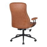 Καρέκλα γραφείου διευθυντή Philareti καφέ PU 74x71,5x108-118εκ - Image 2