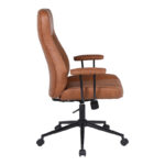 Καρέκλα γραφείου διευθυντή Philareti καφέ PU 74x71,5x108-118εκ - Image 3