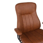 Καρέκλα γραφείου διευθυντή Philareti καφέ PU 74x71,5x108-118εκ - Image 6