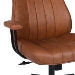 Καρέκλα γραφείου διευθυντή Philareti καφέ PU 74x71,5x108-118εκ - Image 7
